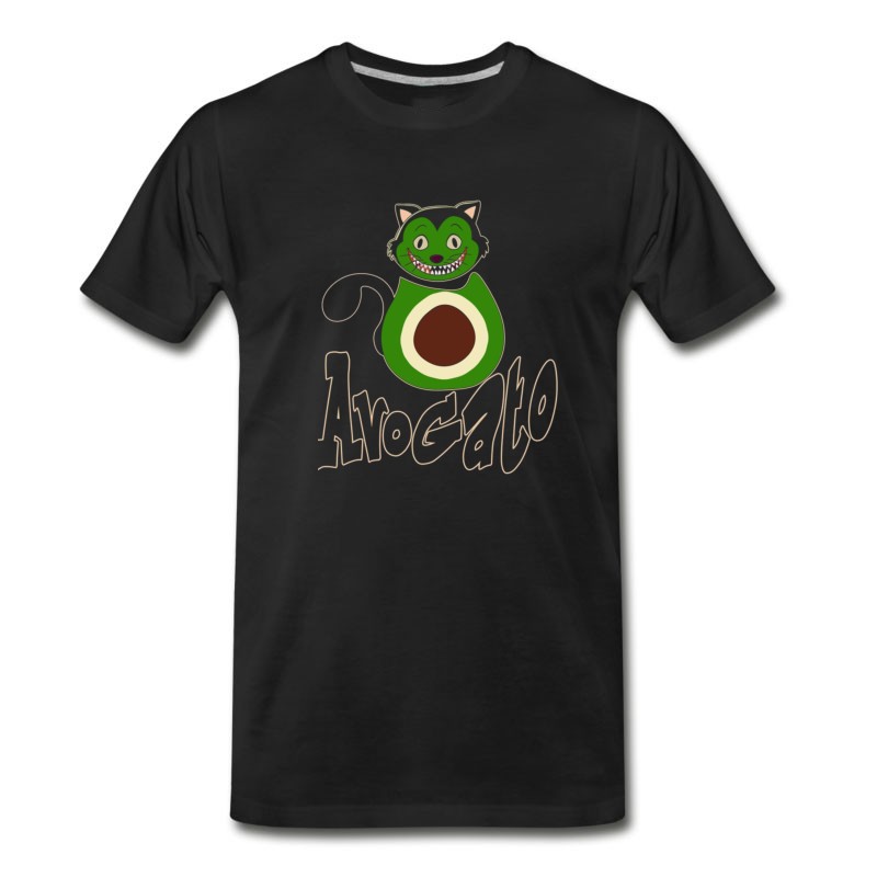 Men's Funny Avocado Avogato Cat T Shirt T-Shirt