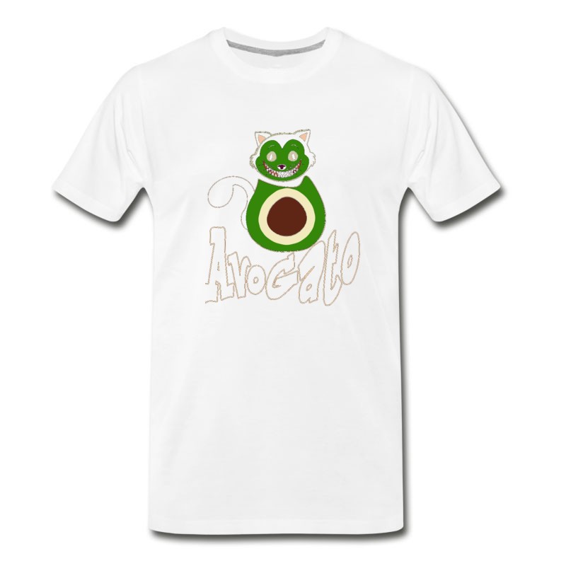 Men's Funny Avocado Avogato Cat T Shirt T-Shirt