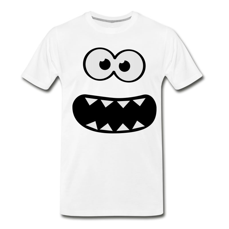 Men's Funny Cookie Monster (Smiley Comic) Face T-Shirt