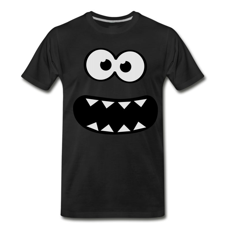 Men's Funny Cookie Monster (Smiley Comic) Face T-Shirt