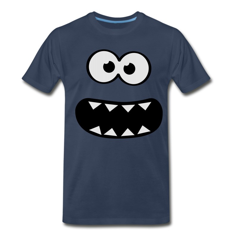 Men's Funny Cookie Monster (Smiley Comic) Face T-Shirt