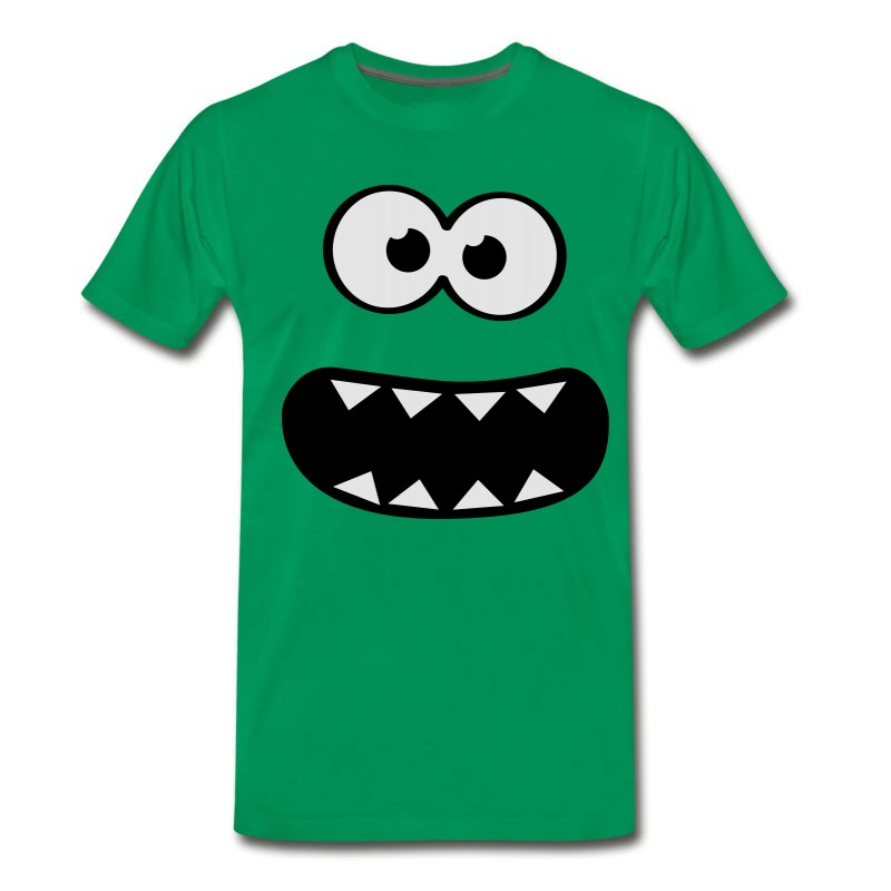 Men's Funny Cookie Monster (Smiley Comic) Face T-Shirt