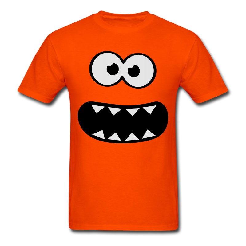 Men's Funny Cookie Monster (Smiley Comic) Face T-Shirt