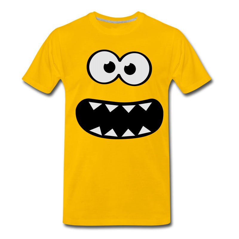 Men's Funny Cookie Monster (Smiley Comic) Face T-Shirt