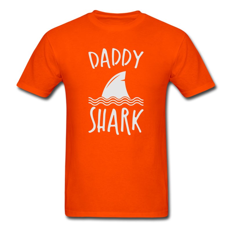 Men's Funny Daddy Shark Fish Family Love Sea Animal T-Shirt