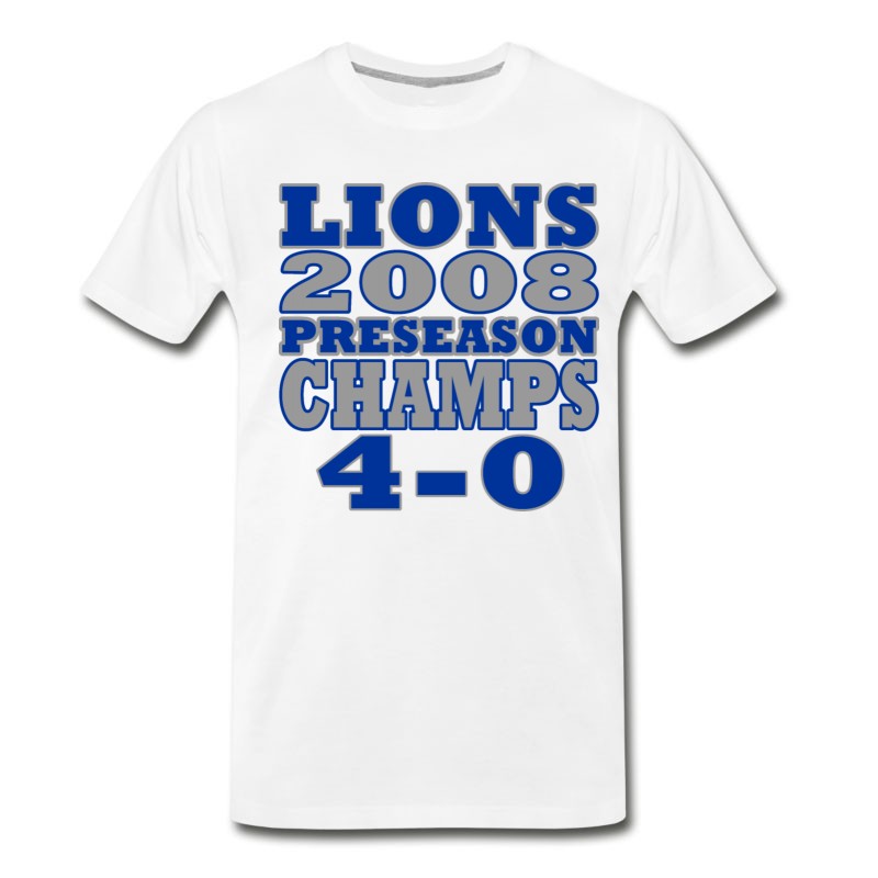 Men's Funny Lions Football Preseason Champs 2008 T-Shirt