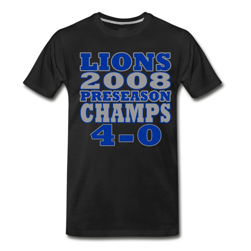 Funny Lions Football Preseason Champs 2008' Men's T-Shirt