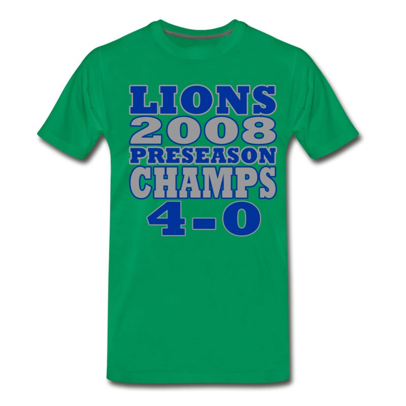 Funny Lions Football Preseason Champs 2008' Men's T-Shirt