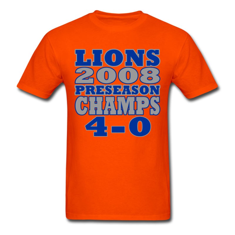 Funny Lions Football Preseason Champs 2008' Men's T-Shirt