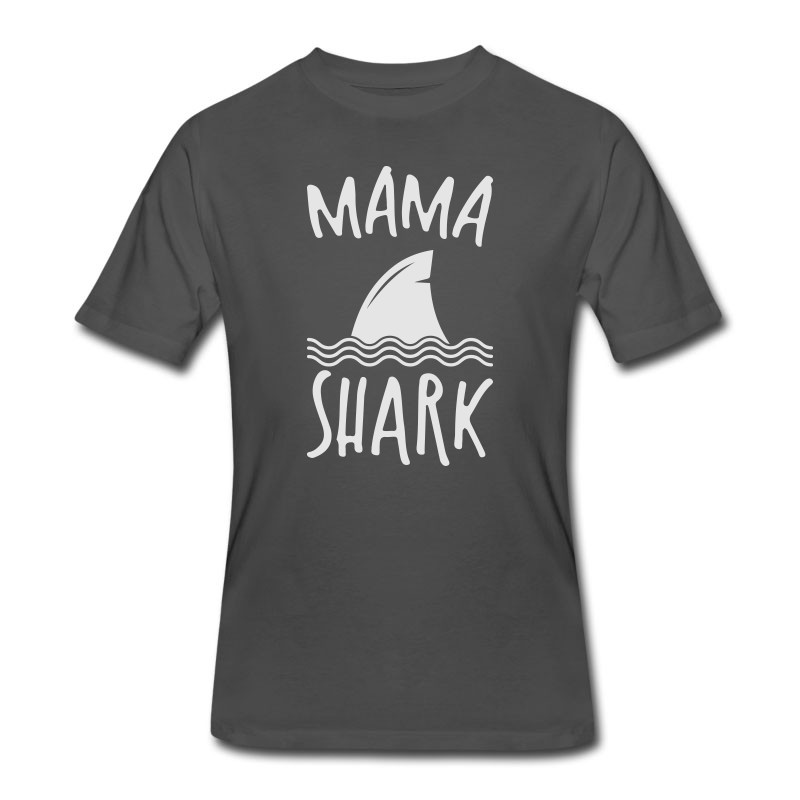 Men's Funny Mama Shark Fish Family Love Sea Animal T-Shirt