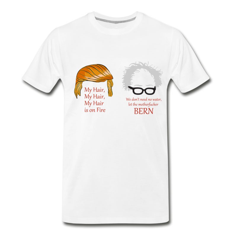 Men's Funny Trump Bernie Bern T-Shirt