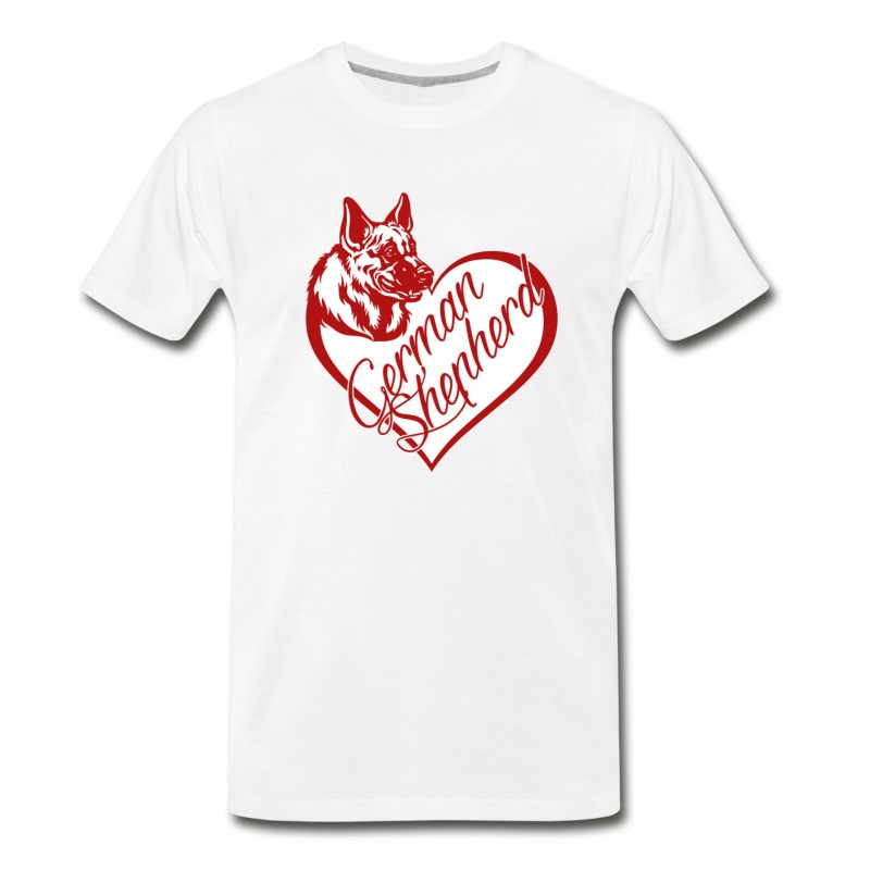 Men's German Shepherd Heart Tee T-Shirt