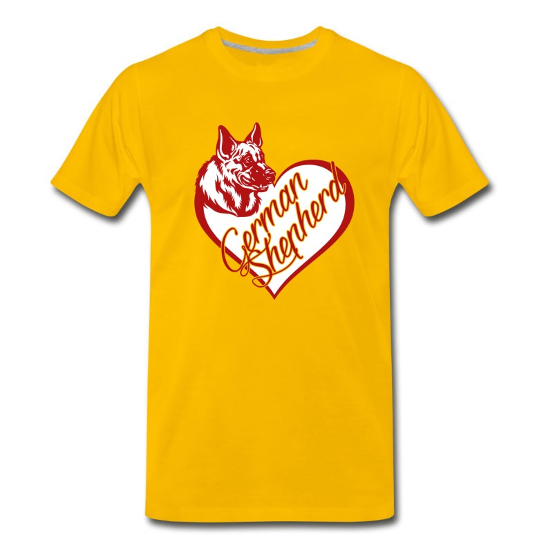 Men's German Shepherd Heart Tee T-Shirt