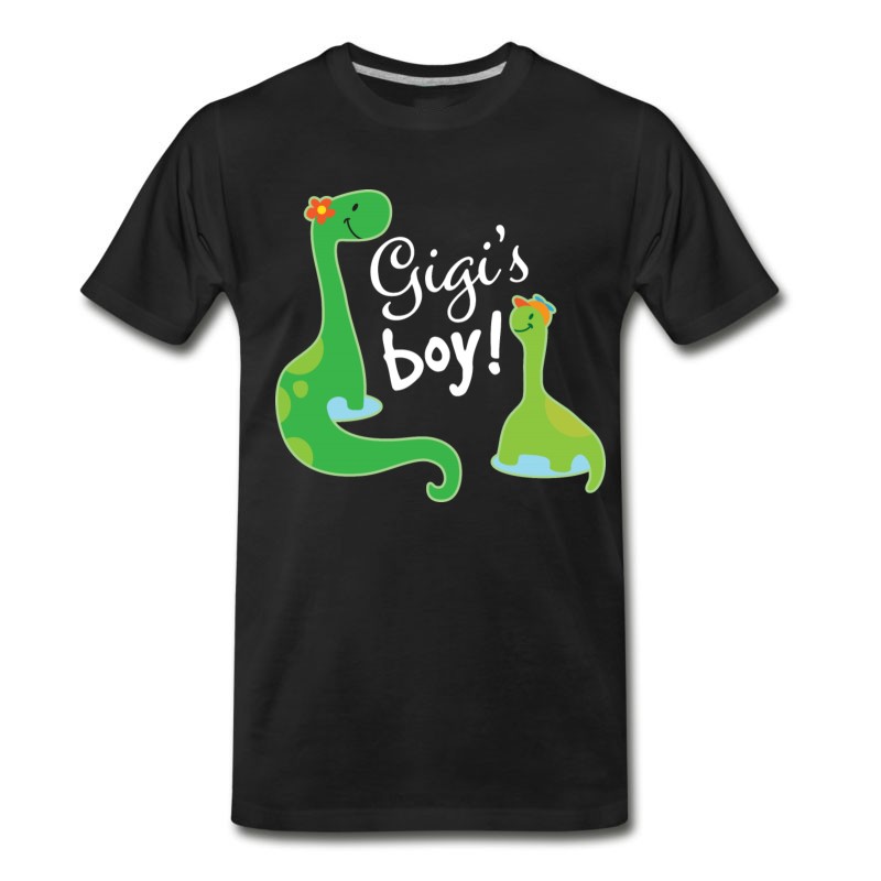 Men's Gigi Grandson Dinosaur Gift T-Shirt