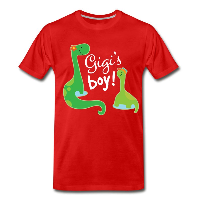 Men's Gigi Grandson Dinosaur Gift T-Shirt