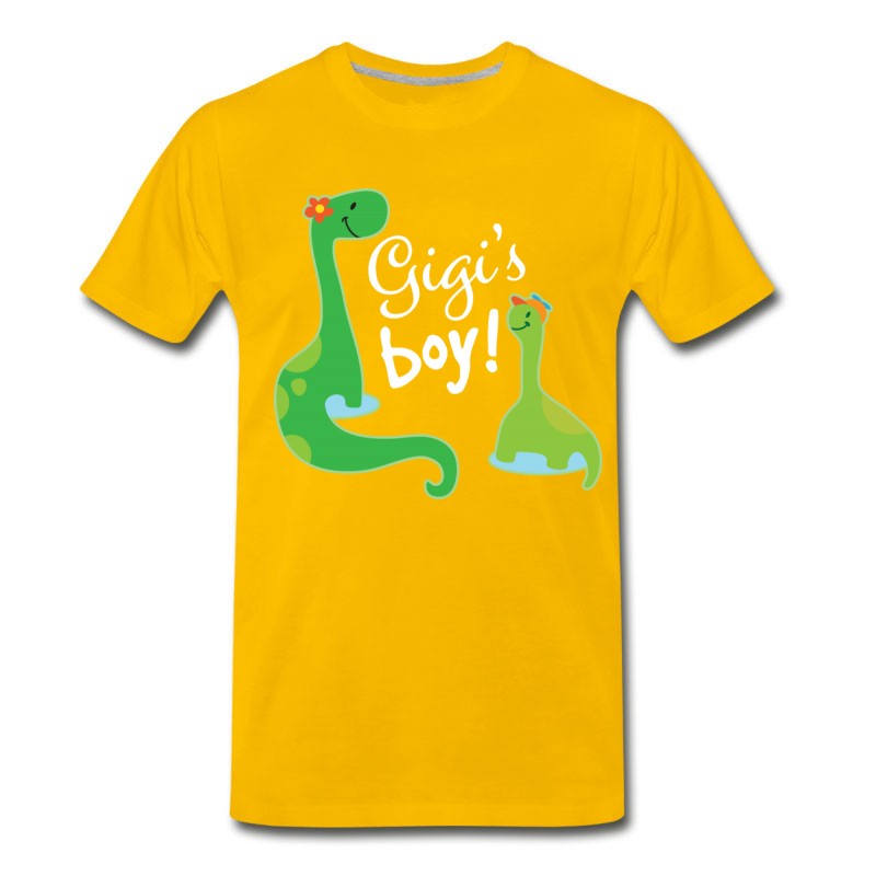 Men's Gigi Grandson Dinosaur Gift T-Shirt