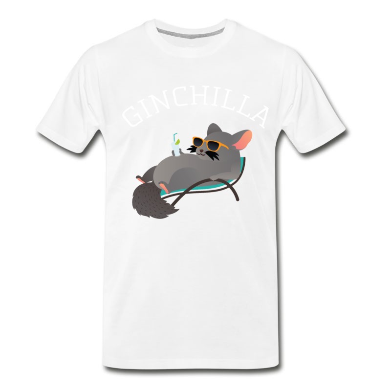 Men's Ginchilla - Cool Chinchilla Chillin With Gin T-Shirt