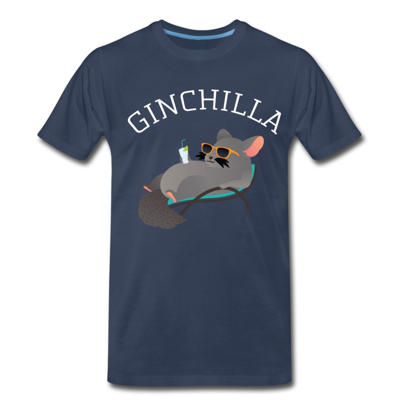 Men's Ginchilla - Cool Chinchilla Chillin With Gin T-Shirt