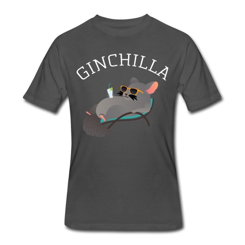 Men's Ginchilla - Cool Chinchilla Chillin With Gin T-Shirt