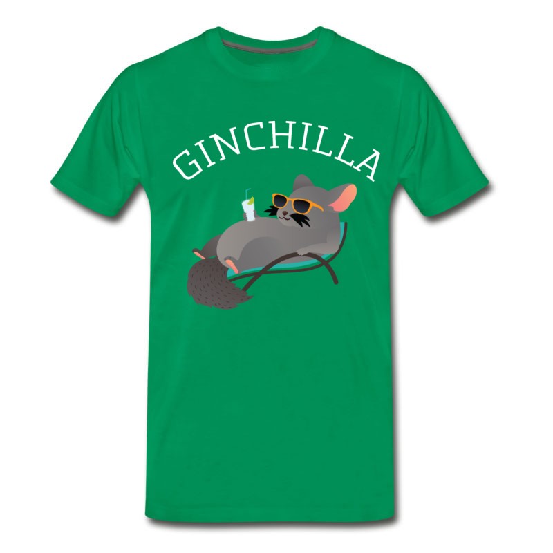 Men's Ginchilla - Cool Chinchilla Chillin With Gin T-Shirt