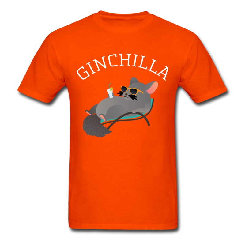 Men's Ginchilla - Cool Chinchilla Chillin With Gin T-Shirt