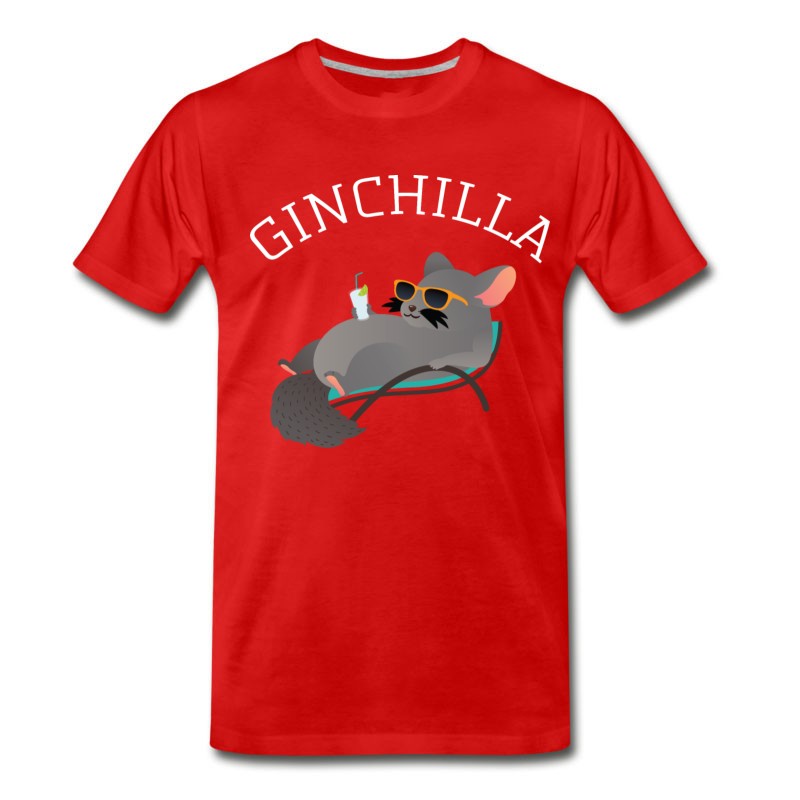 Men's Ginchilla - Cool Chinchilla Chillin With Gin T-Shirt