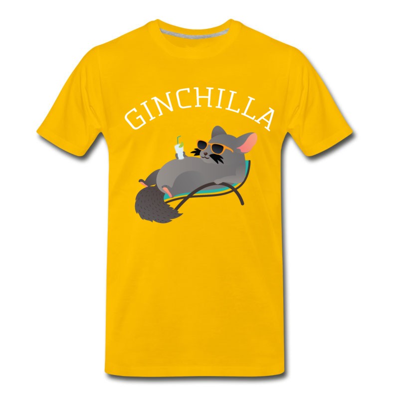 Men's Ginchilla - Cool Chinchilla Chillin With Gin T-Shirt