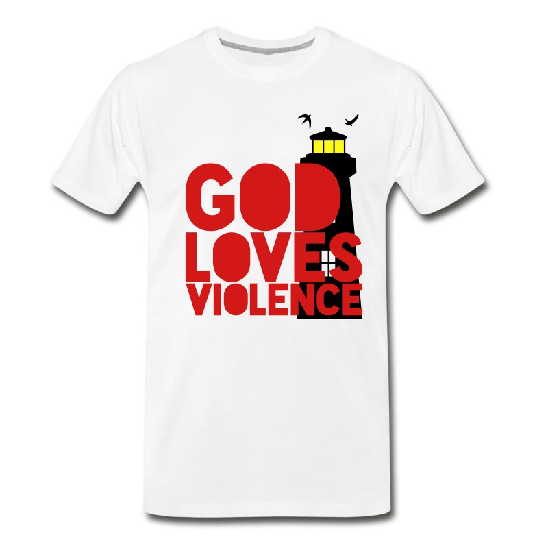 Men's God Loves Violence! Shutter Island Movie Quote T-Shirt