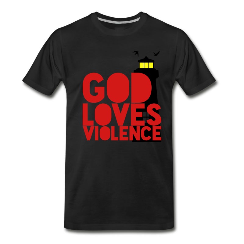 Men's God Loves Violence! Shutter Island Movie Quote T-Shirt