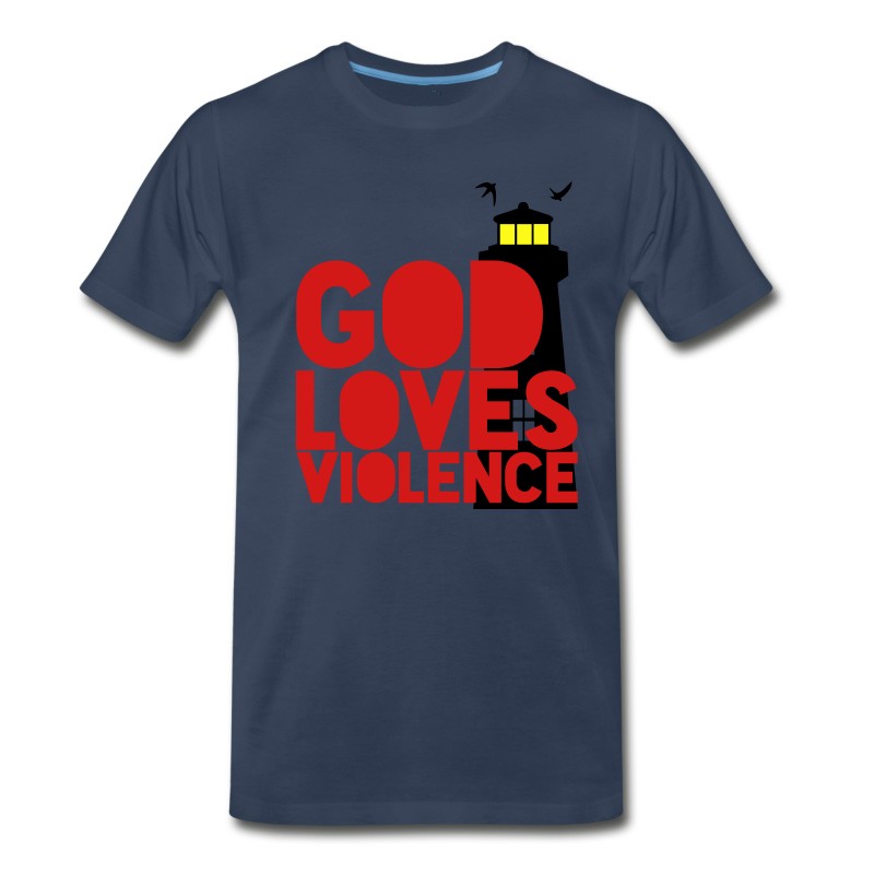 Men's God Loves Violence! Shutter Island Movie Quote T-Shirt