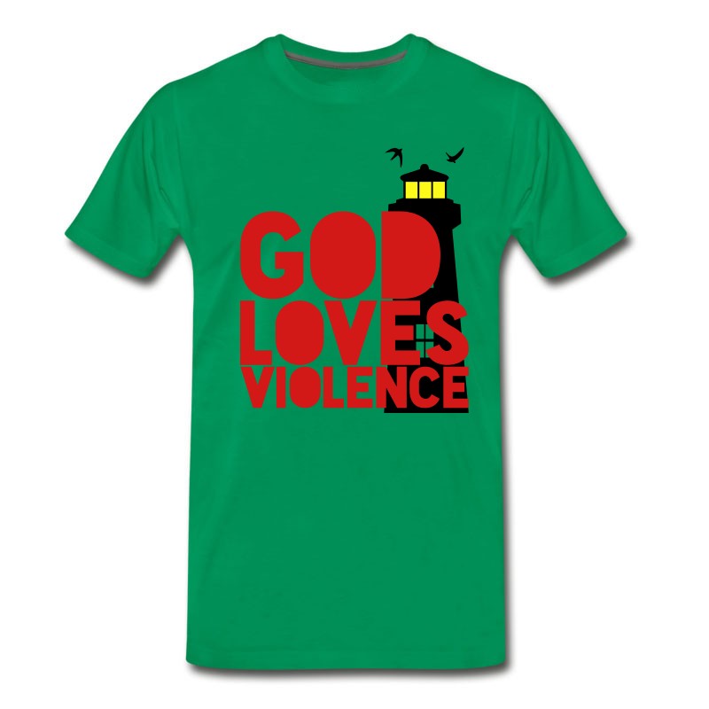 Men's God Loves Violence! Shutter Island Movie Quote T-Shirt