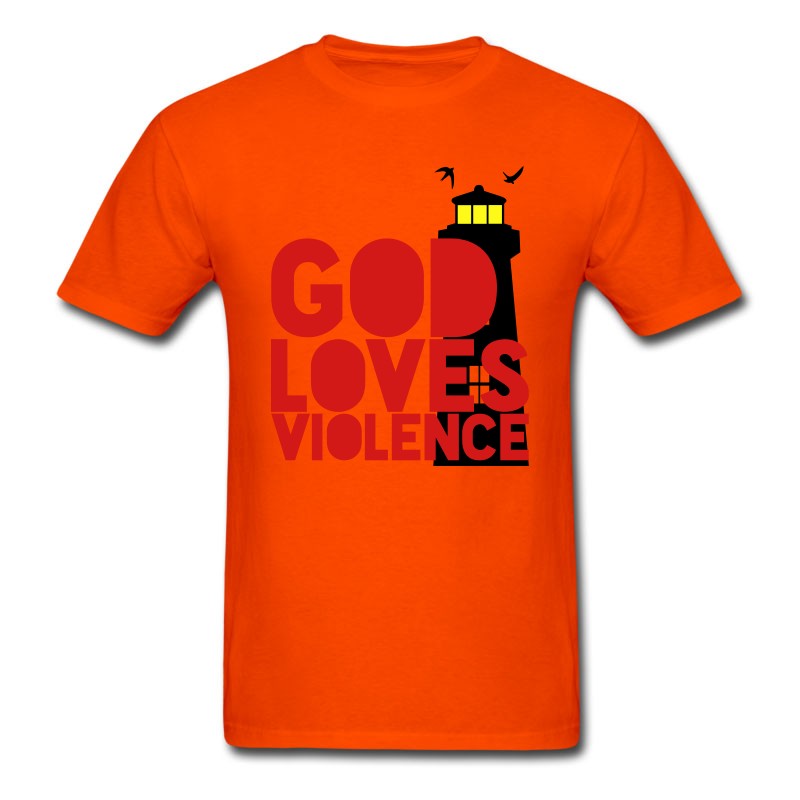 Men's God Loves Violence! Shutter Island Movie Quote T-Shirt