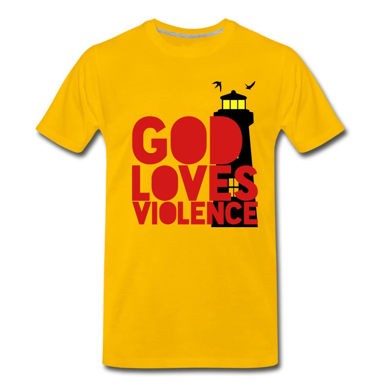 Men's God Loves Violence! Shutter Island Movie Quote T-Shirt