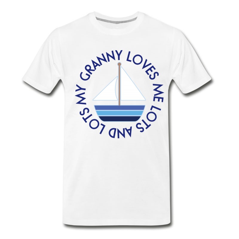 Men's Granny Loves Me Grandson Sailboat T-Shirt