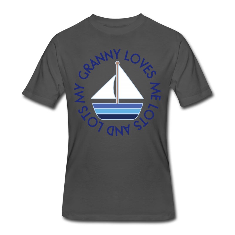 Men's Granny Loves Me Grandson Sailboat T-Shirt