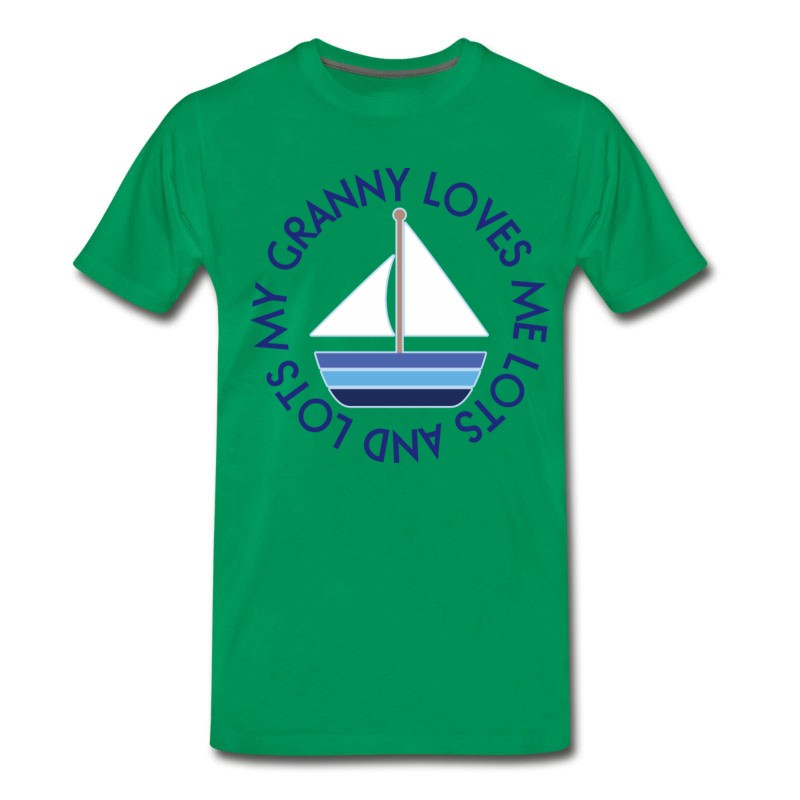 Men's Granny Loves Me Grandson Sailboat T-Shirt