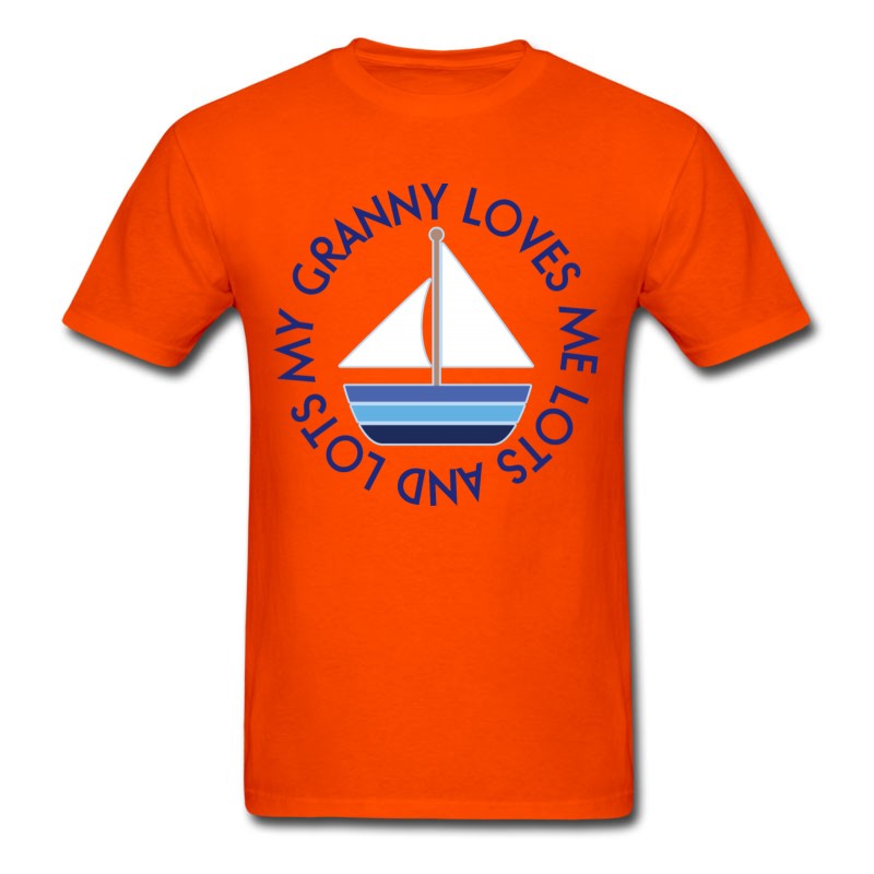 Men's Granny Loves Me Grandson Sailboat T-Shirt