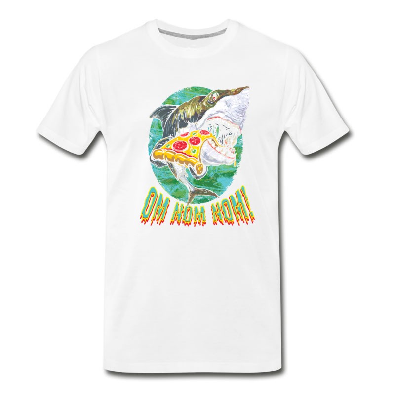 Men's Great White Shark Pizza T-Shirt