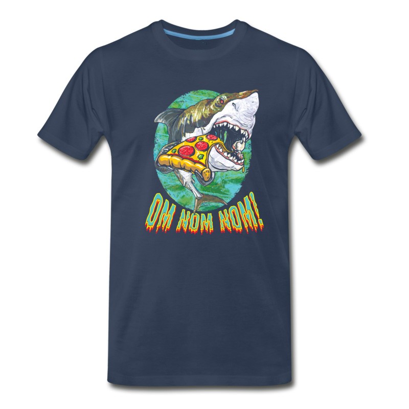 Men's Great White Shark Pizza T-Shirt