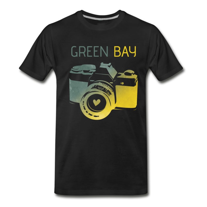 Men's Green Bay Camera With Heart T-Shirt