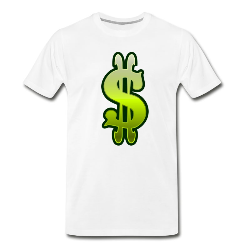 Men's Green Slot Machine Dollar Sign Vector Clipart T-Shirt