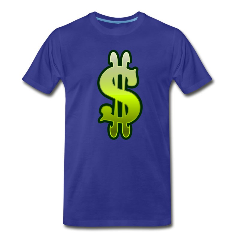 Men's Green Slot Machine Dollar Sign Vector Clipart T-Shirt