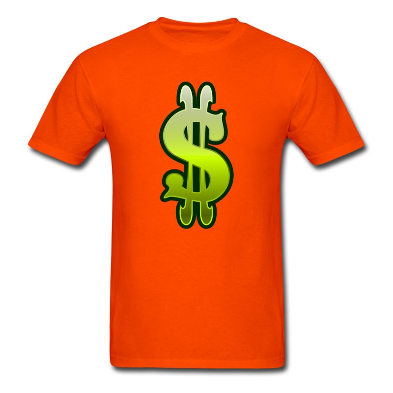 Men's Green Slot Machine Dollar Sign Vector Clipart T-Shirt