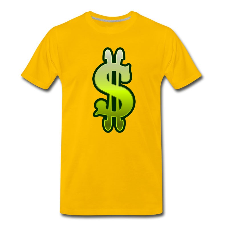 Men's Green Slot Machine Dollar Sign Vector Clipart T-Shirt