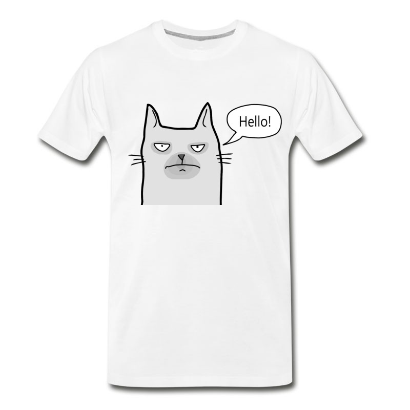 Men's Grumpy Cat Says Hello T-Shirt