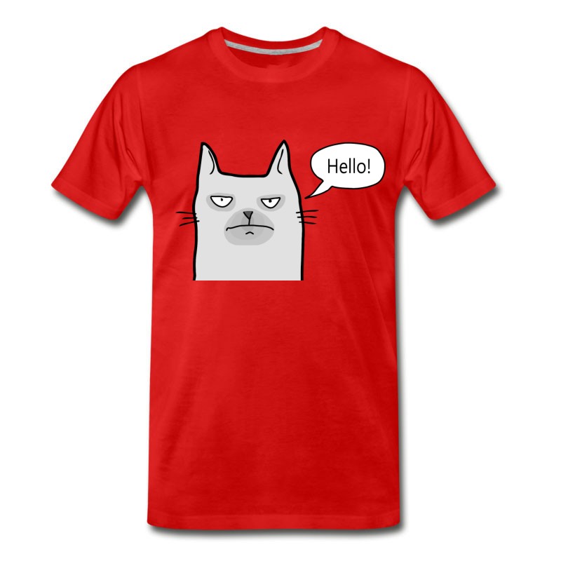 Men's Grumpy Cat Says Hello T-Shirt