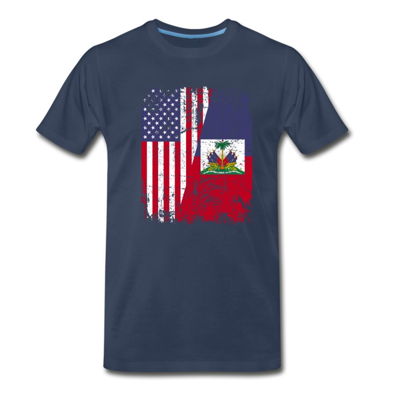 Men's HAITIAN ROOTS | American Flag | HAITI T-Shirt