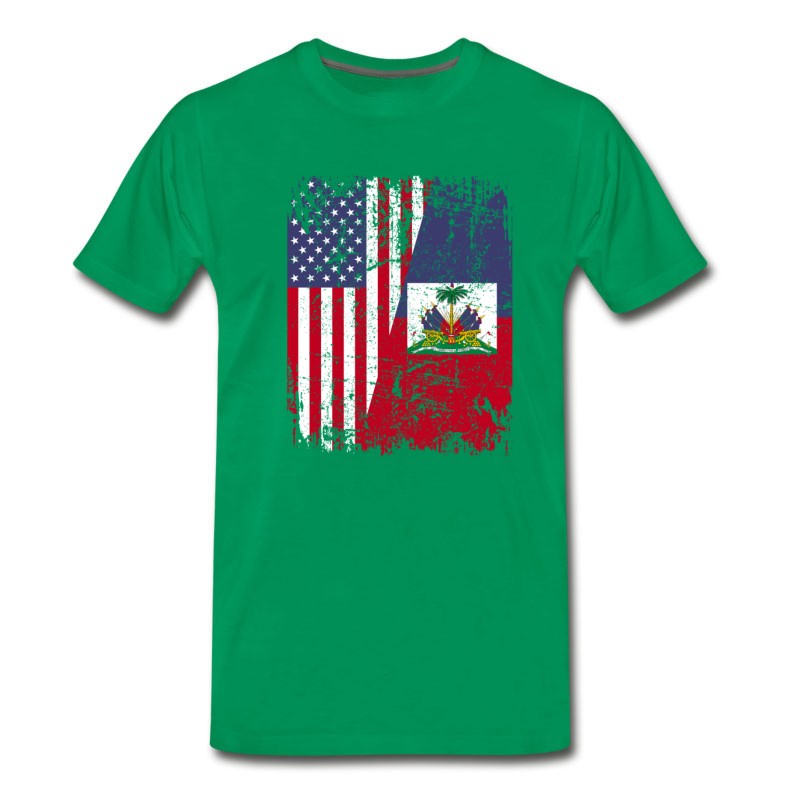 Men's HAITIAN ROOTS | American Flag | HAITI T-Shirt