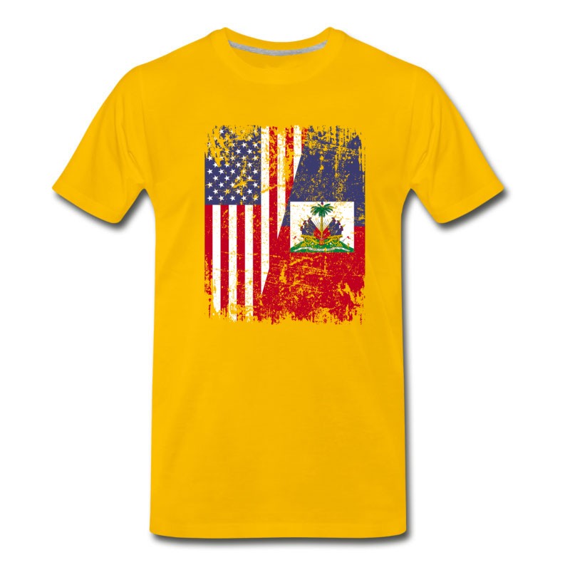 Men's HAITIAN ROOTS | American Flag | HAITI T-Shirt