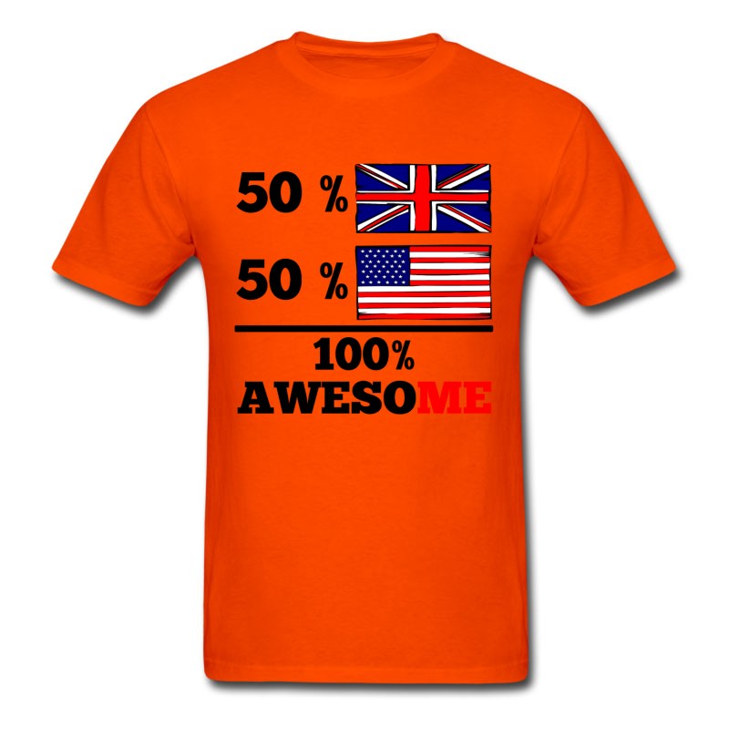 Men's Half British Half American 100% Awesome T-Shirt